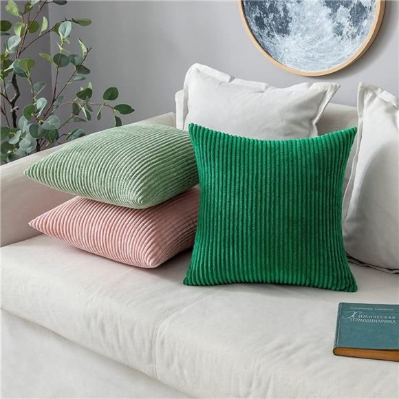 Pack of 2 Corduroy Soft Decorative Square Throw Pillow Covers Set Choose size - Picture 6 of 6